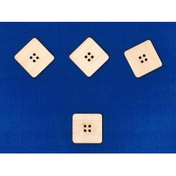 SKLEJKA #3mm Guzik 4x4cm  / CENA 1szt ( nr. 14 węższy rozstaw otworów )